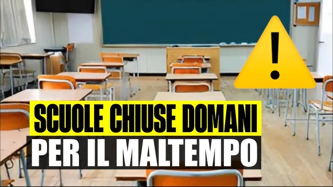 Domani, 19 ottobre, scuole chiuse per maltempo