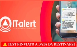 Test IT-alert Rinviato a data da destinarsi